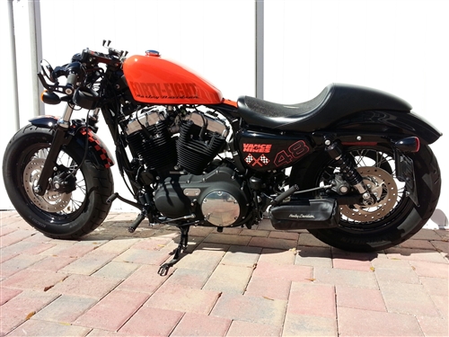 Solo sede Fl para Harley Sportster Forty-eight 48 XL 1200 x Bobber schwingsattel 